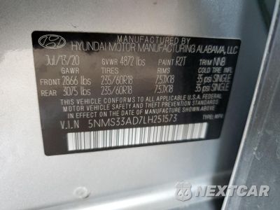 Zdjęcie 13 z 14 samochodu: 2020 HYUNDAI SANTA FE SEL VIN:5NMS33AD7LH251573 - miniatura