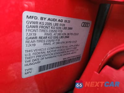 Zdjęcie 12 z 12 samochodu: 2024 AUDI Q3 PREMIUM S LINE 45 VIN:WA1DECF30R1040442 - miniatura