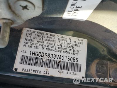 Zdjęcie 13 z 15 samochodu: 1997 HONDA ACCORD LX VIN:1HGCD5639VA215055 - miniatura
