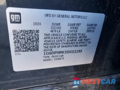 Zdjęcie 12 z 13 samochodu: 2025 CADILLAC CT5 SPORT VIN:1G6DP5RK3S0111193 - miniatura