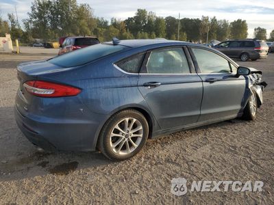 Trzecie zdjęcie samochodu z tyłu: 2019 FORD FUSION SE VIN:3FA6P0HD0KR215108 - miniatura
