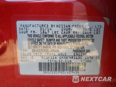 Zdjęcie 12 z 12 samochodu: 2014 NISSAN VERSA NOTE S VIN:3N1CE2CP5EL409434 - miniatura