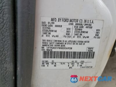 Zdjęcie 12 z 12 samochodu: 1999 FORD F250 SUPER DUTY VIN:1FTNX21F8XED36928 - miniatura