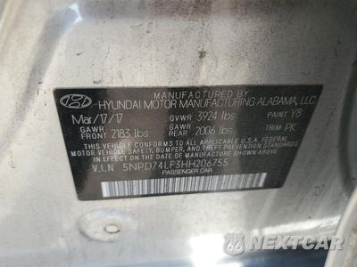 Zdjęcie 12 z 13 samochodu: 2017 HYUNDAI ELANTRA SE VIN:5NPD74LF3HH206755 - miniatura