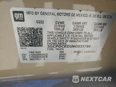 Zdjęcie 12 z 13 samochodu: 2022 CHEVROLET SILVERADO K1500 TRAIL BOSS CUSTOM VIN:3GCPDCED1NG533784 - miniatura