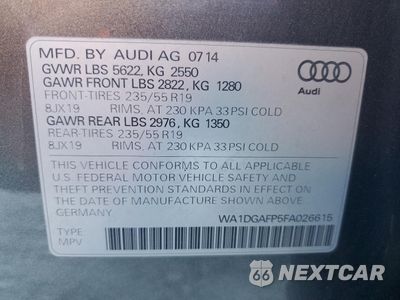 Zdjęcie 13 z 13 samochodu: 2015 AUDI Q5 PREMIUM PLUS VIN:WA1DGAFP5FA026615 - miniatura