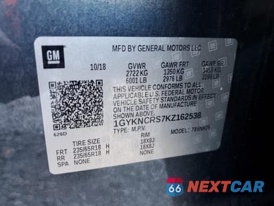 Zdjęcie 14 z 14 samochodu: 2019 CADILLAC XT5 LUXURY VIN:1GYKNCRS7KZ162538 - miniatura