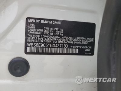 Zdjęcie 12 z 12 samochodu: 2016 BMW M6 GRAN COUPE VIN:WBS6E9C51GG437183 - miniatura
