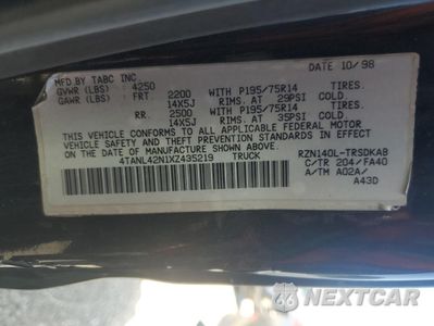 Zdjęcie 13 z 13 samochodu: 1999 TOYOTA TACOMA VIN:4TANL42N1XZ435219 - miniatura