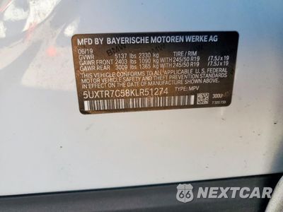 Zdjęcie 13 z 14 samochodu: 2019 BMW X3 SDRIVE30I VIN:5UXTR7C58KLR51274 - miniatura