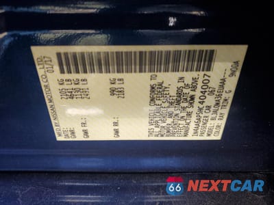 Zdjęcie 12 z 13 samochodu: 2017 NISSAN MAXIMA 3.5S VIN:1N4AA6AP5HC404007 - miniatura