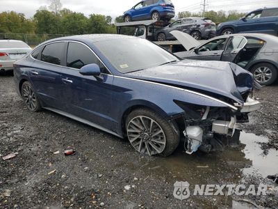 Czwarte zdjęcie samochodu z boku: 2021 HYUNDAI SONATA LIMITED VIN:5NPEH4J21MH083419 - miniatura