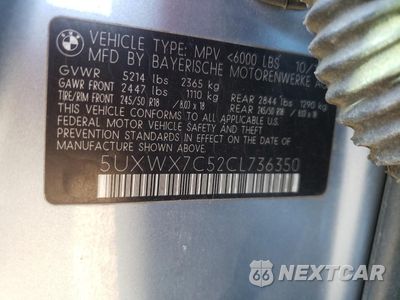 Zdjęcie 12 z 12 samochodu: 2012 BMW X3 XDRIVE35I VIN:5UXWX7C52CL736350 - miniatura