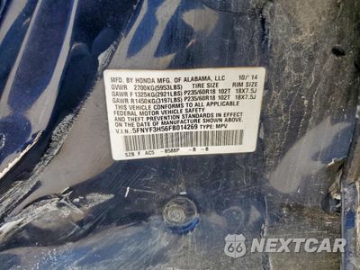 Zdjęcie 13 z 15 samochodu: 2015 HONDA PILOT EXL VIN:5FNYF3H56FB014269 - miniatura