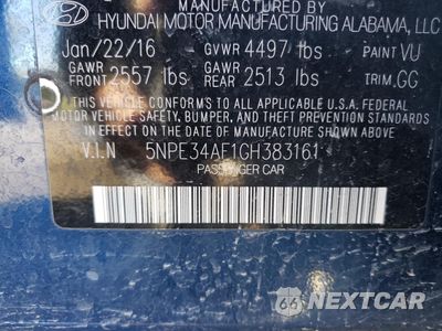 Zdjęcie 13 z 13 samochodu: 2016 HYUNDAI SONATA SPORT VIN:5NPE34AF1GH383161 - miniatura