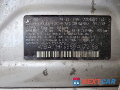 Zdjęcie 12 z 12 samochodu: 2009 BMW 328 I VIN:WBAPH73589A172188 - miniatura