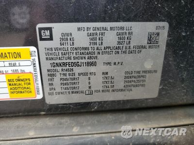Zdjęcie 13 z 14 samochodu: 2016 CHEVROLET TRAVERSE LS VIN:1GNKRFED5GJ118960 - miniatura