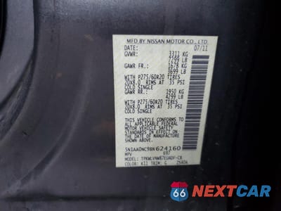 Zdjęcie 12 z 14 samochodu: 2011 NISSAN ARMADA SV VIN:5N1AA0NC9BN624160 - miniatura