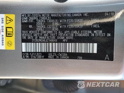 Zdjęcie 14 z 15 samochodu: 2018 LEXUS RX 350 BASE VIN:2T2BZMCA6JC148649 - miniatura