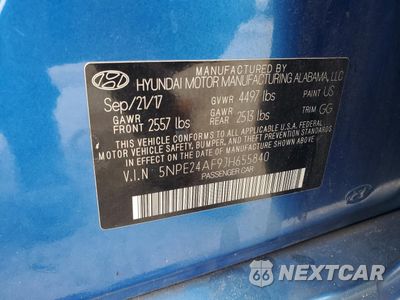 Zdjęcie 12 z 12 samochodu: 2018 HYUNDAI SONATA SE VIN:5NPE24AF9JH655840 - miniatura