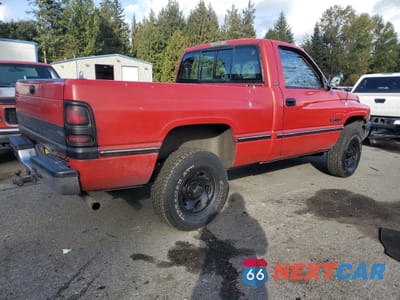Trzecie zdjęcie samochodu z tyłu: 1995 DODGE RAM 1500 VIN:1B7HF16Z4SS319423 - miniatura