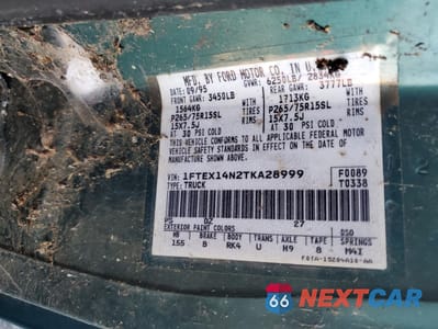 Zdjęcie 12 z 12 samochodu: 1996 FORD F150 VIN:1FTEX14N2TKA28999 - miniatura