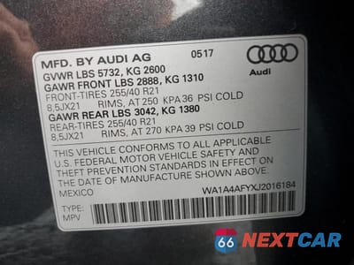 Zdjęcie 12 z 12 samochodu: 2018 AUDI SQ5 PREMIUM PLUS VIN:WA1A4AFYXJ2016184 - miniatura