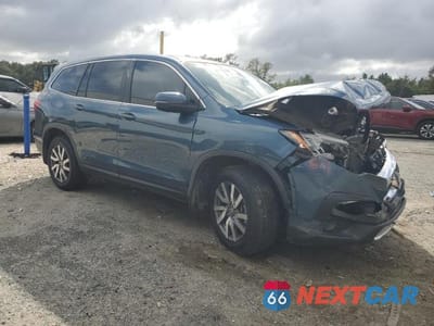 Czwarte zdjęcie samochodu z boku: 2021 HONDA PILOT EX VIN:5FNYF6H36MB018027 - miniatura