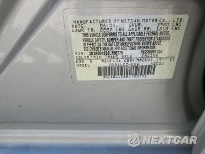 Zdjęcie 12 z 14 samochodu: 2008 NISSAN SENTRA 2.0 VIN:3N1AB61E88L750775 - miniatura
