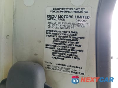 Zdjęcie 13 z 15 samochodu: 2007 ISUZU NPR UTILITY / SERVICE TRUCK VIN:4KLC4B1U47J803851 - miniatura