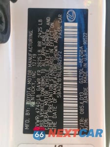 Zdjęcie 13 z 14 samochodu: 2020 LEXUS ES 350 VIN:58ADZ1B16LU062572 - miniatura