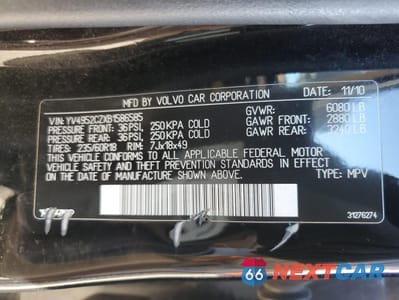 Zdjęcie 13 z 15 samochodu: 2011 VOLVO XC90 3.2 VIN:YV4952CZXB1586585 - miniatura