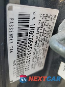 Zdjęcie 12 z 13 samochodu: 1995 HONDA ACCORD EX VIN:1HGCD5551SA132122 - miniatura