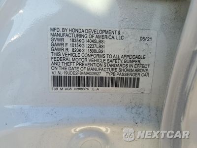 Zdjęcie 12 z 13 samochodu: 2021 ACURA ILX PREMIUM A-SPEC VIN:19UDE2F84MA009927 - miniatura