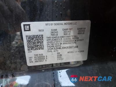 Zdjęcie 14 z 14 samochodu: 2019 GMC YUKON XL DENALI VIN:1GKS2HKJ0KR387188 - miniatura