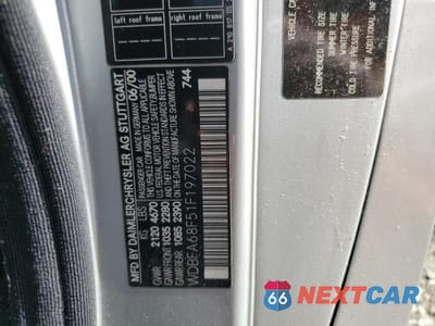 Zdjęcie 12 z 12 samochodu: 2001 MERCEDES-BENZ SL 500 VIN:WDBFA68F51F197022 - miniatura