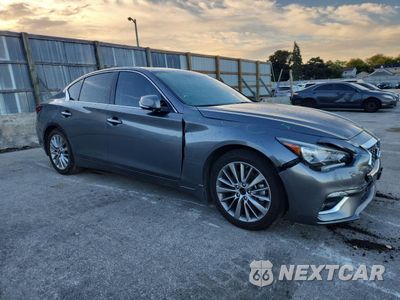 Czwarte zdjęcie samochodu z boku: 2021 INFINITI Q50 LUXE VIN:JN1EV7BP0MM702380 - miniatura