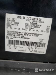 Zdjęcie 13 z 13 samochodu: 2015 FORD EXPLORER SPORT VIN:1FM5K8GT2FGB93830 - miniatura