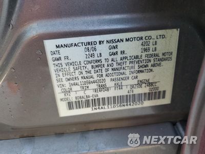 Zdjęcie 12 z 14 samochodu: 2006 NISSAN ALTIMA S VIN:1N4AL11D56N442020 - miniatura