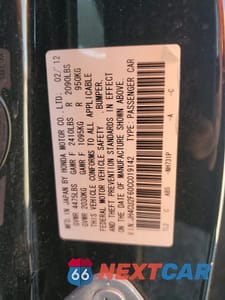 Zdjęcie 12 z 12 samochodu: 2012 ACURA TSX TECH VIN:JH4CU2F60CC019142 - miniatura