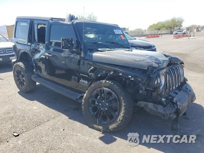 Czwarte zdjęcie samochodu z boku: 2022 JEEP WRANGLER UNLIMITED SAHARA 4XE VIN:1C4JJXP65NW276988 - miniatura