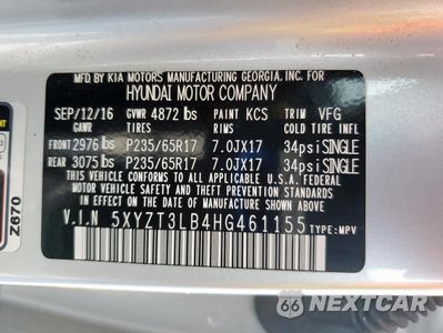 Zdjęcie 12 z 12 samochodu: 2017 HYUNDAI SANTA FE SPORT VIN:5XYZT3LB4HG461155 - miniatura