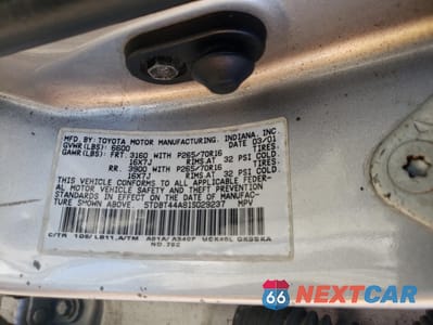 Zdjęcie 13 z 13 samochodu: 2001 TOYOTA SEQUOIA SR5 VIN:5TDBT44A81S029237 - miniatura