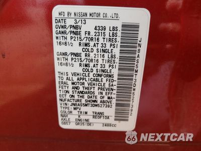 Zdjęcie 13 z 13 samochodu: 2013 NISSAN ROGUE S VIN:JN8AS5MT3DW527392 - miniatura