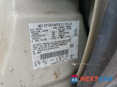 Zdjęcie 12 z 12 samochodu: 2004 FORD ESCAPE XLT VIN:1FMYU03184KA27318 - miniatura