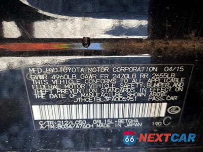 Zdjęcie 12 z 12 samochodu: 2015 LEXUS GS 350 VIN:JTHCE1BL3FA005951 - miniatura
