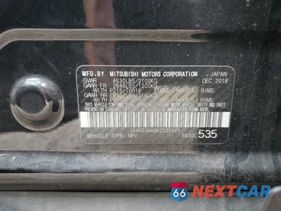 Zdjęcie 14 z 14 samochodu: 2019 MITSUBISHI ECLIPSE CROSS ES VIN:JA4AS3AA6KZ035545 - miniatura