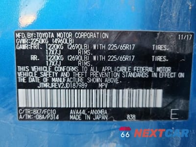 Zdjęcie 13 z 13 samochodu: 2018 TOYOTA RAV4 HV VIN:JTMRJREV2JD187989 - miniatura