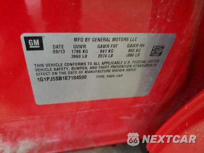 Zdjęcie 12 z 12 samochodu: 2014 CHEV CRUZE ECO VIN:1G1PJ5SB1E7184590 - miniatura
