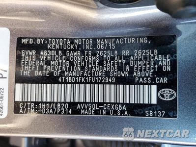 Zdjęcie 12 z 14 samochodu: 2015 TOYOTA CAMRY HYBRID VIN:4T1BD1FK1FU172949 - miniatura